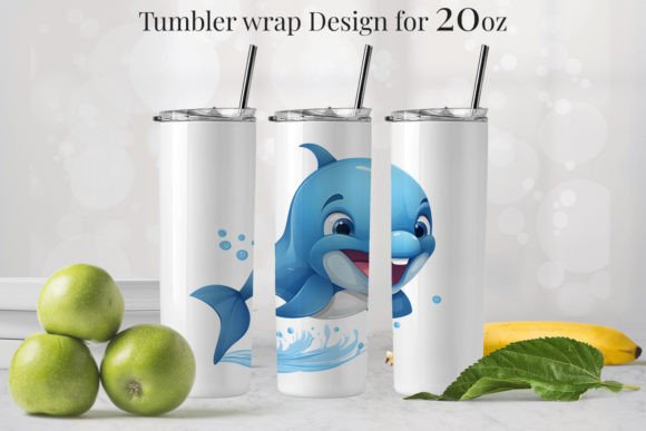 10 Dolphin Tumbler Design 20oz 806 4