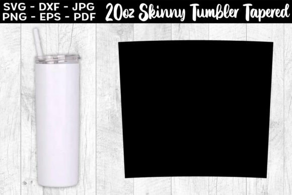 20oz Skinny Tumbler Tapered Full Wrap
