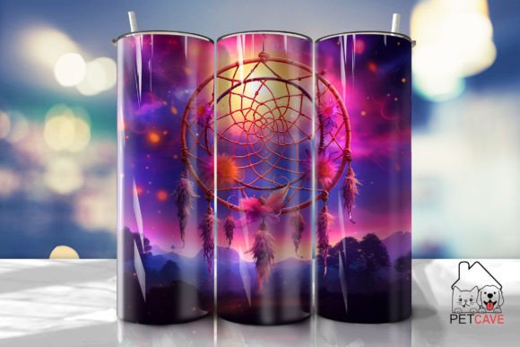 Bright Pink Dream Catcher Tumbler Wrap