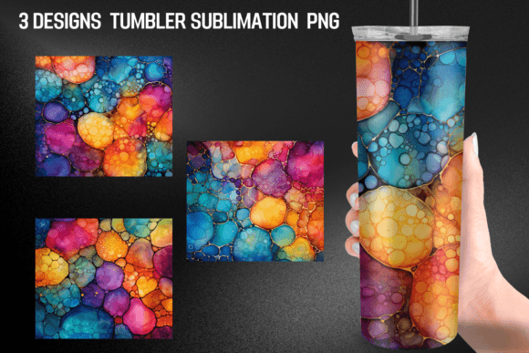 Colorful Alcohol Ink Tumbler Wrap