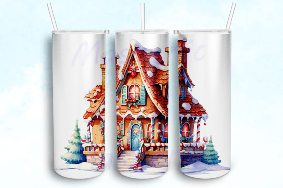 Gingerbread House Dreams Tumbler PNG