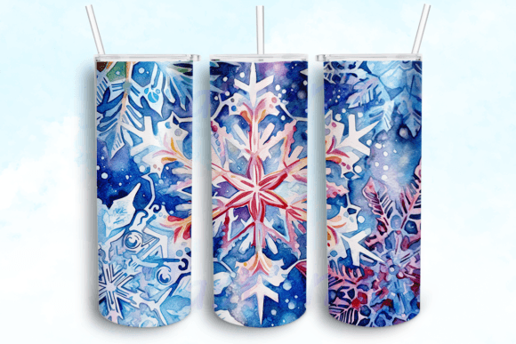 Glistening Snowflake Tumbler Sublimation
