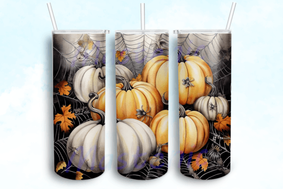 Halloween 20 Oz Skinny Tumbler PNG