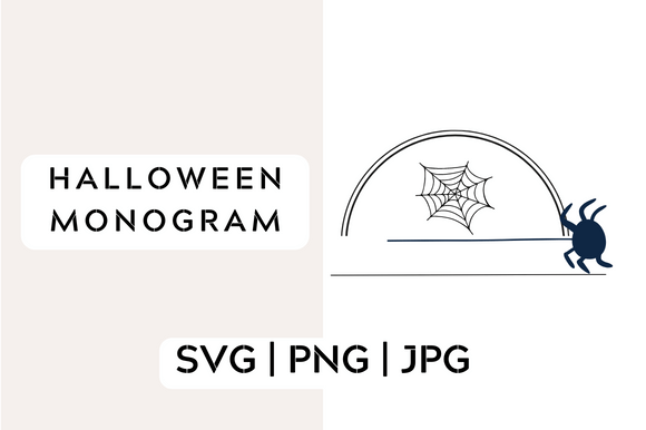 Halloween Monogram SVG PNG JPG