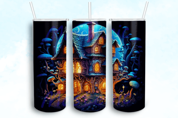 Magical Gingerbread House Tumbler PNG