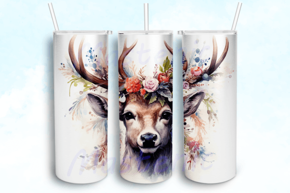 Majestic Reindeer Tumbler Sublimation