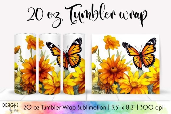 Marigold Flowers Tumbler Sublimation
