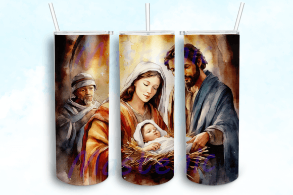 Nativity Scene Tumbler Sublimation