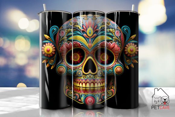 Skull Day of the Dead Tumbler 2