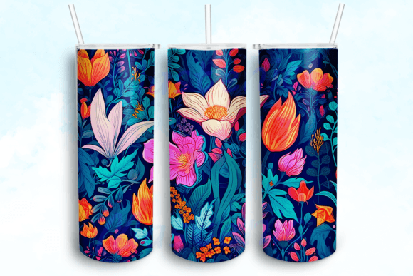 Spring Flowers Tumbler Sublimation