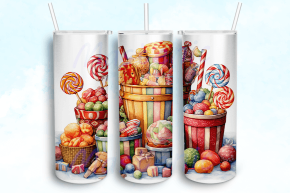 Sweet Candy Delights Tumbler PNG